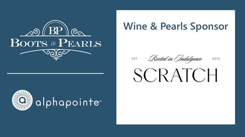 Sponsor slide: Scratch - Wine and Pearls sponsor