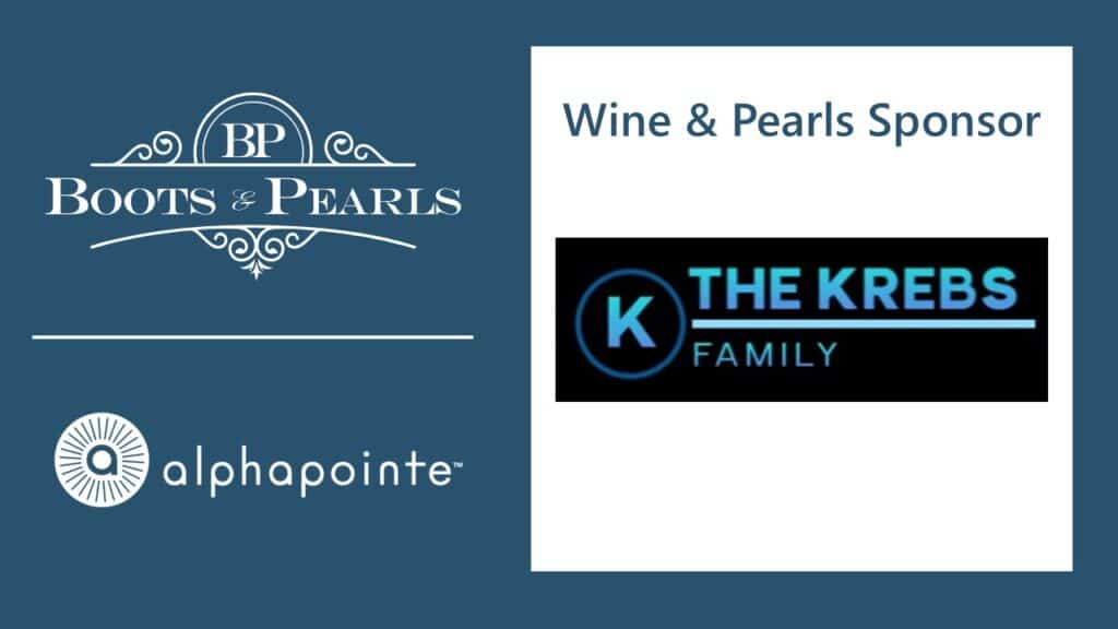 Sponsor slide, The Krebs Family, Wine & Pearls sponsor
