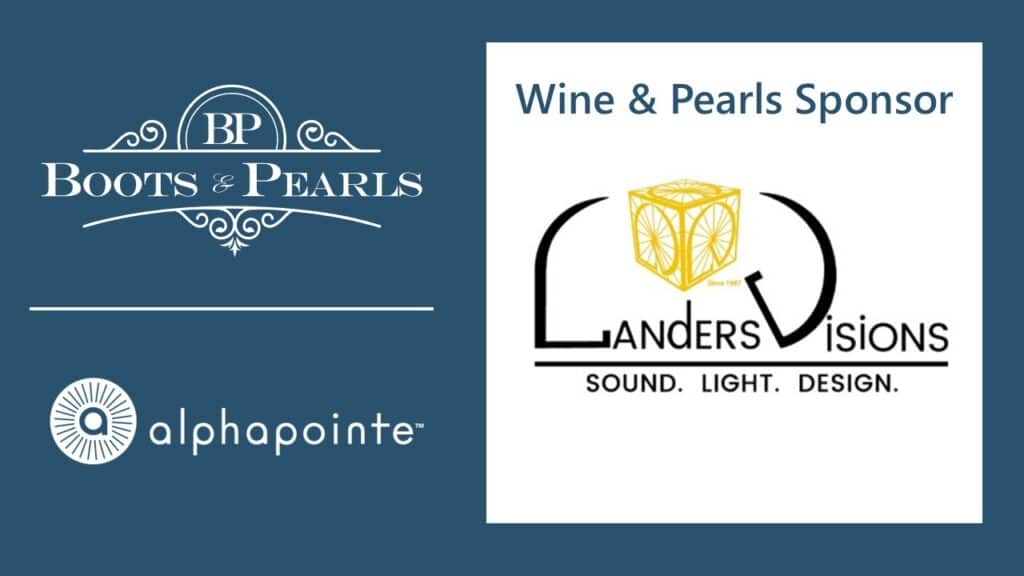 Sponsor slide, Landers Vision, Wine & Pearls sponsor