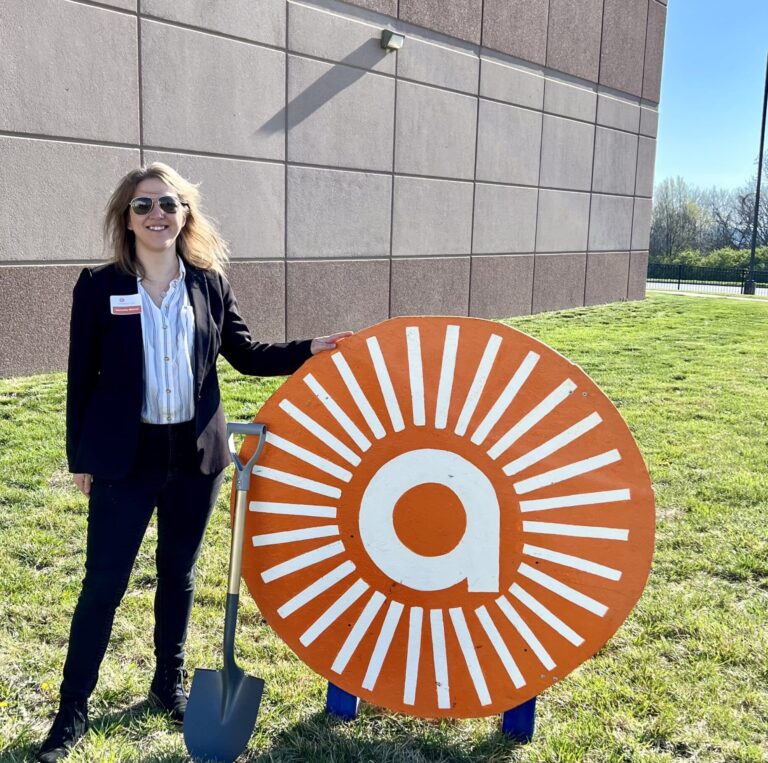 Sam at the Alphapointe groundbreaking ceremony.